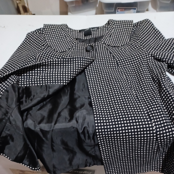 Will Smith Black With White Polka Dots 2 Large Buttons Jacket Small Pre Owned - Picture 3 of 7
